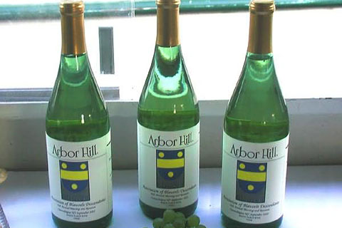 Arbor Hill wine bottles